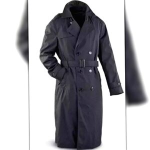 DPSC GI Army/Navy Black All Weather Coat Army Trench Coat With Removable Liner